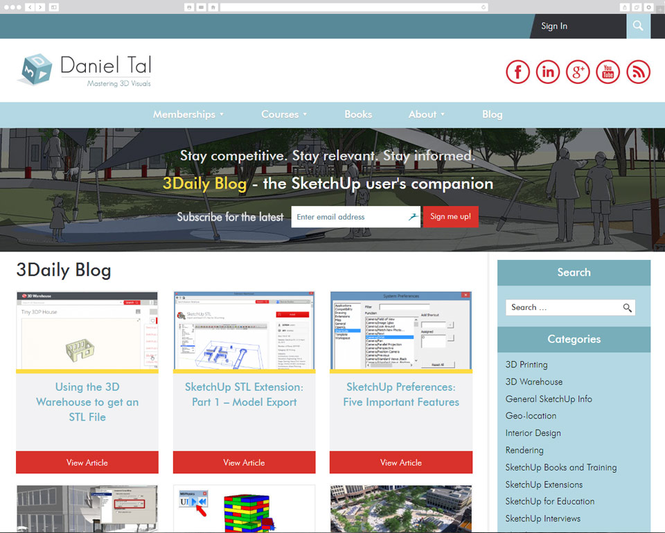 Screenshot of DanielTal.com desktop view