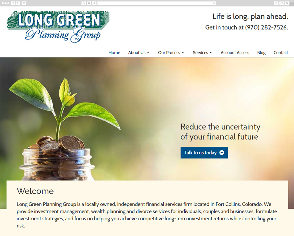 Screenshot of Long Green Planning