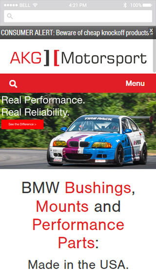 AKG Motorsport mobile screenshot