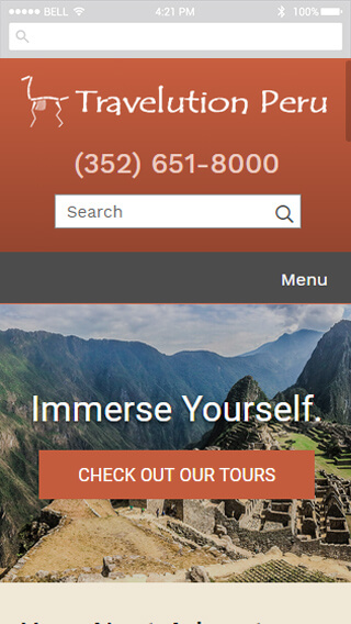 Travelution Peru mobile screenshot