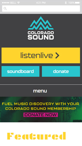 Colorado Sound mobile screenshot