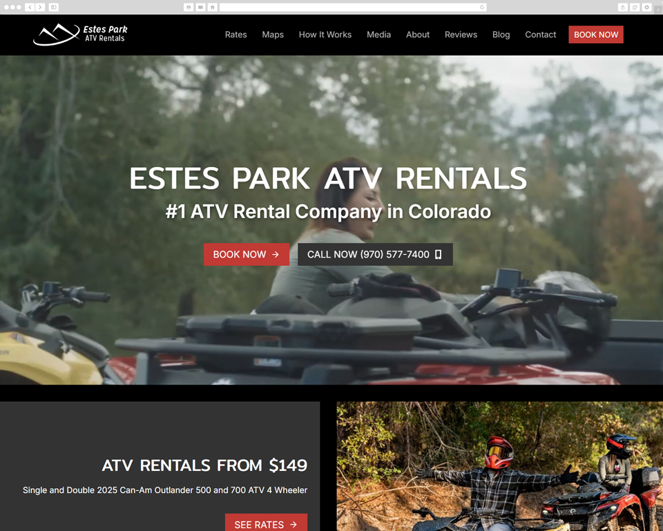 Estes Park ATV Rentals desktop screenshot